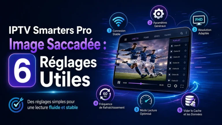 IPTV Smarters Pro image saccadée avec 6 réglages utiles pour améliorer la fluidité de lecture