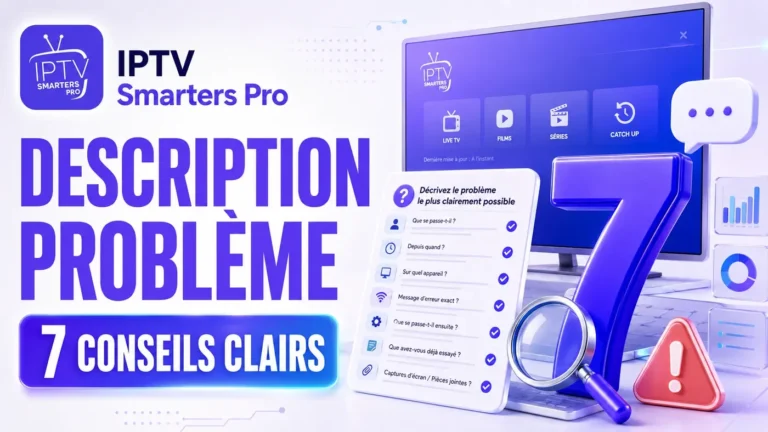 IPTV Smarters Pro description problème avec 7 conseils clairs pour expliquer une erreur