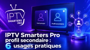 IPTV Smarters Pro profil secondaire avec 6 usages pratiques