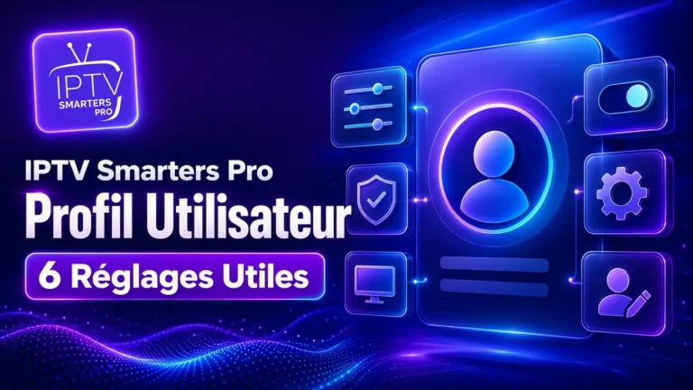 IPTV Smarters Pro Profil Utilisateur avec 6 réglages utiles