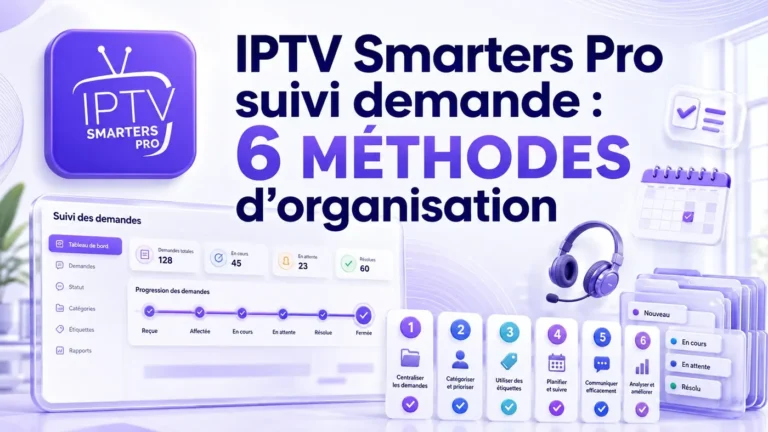 IPTV Smarters Pro suivi demande : 6 méthodes d’organisation