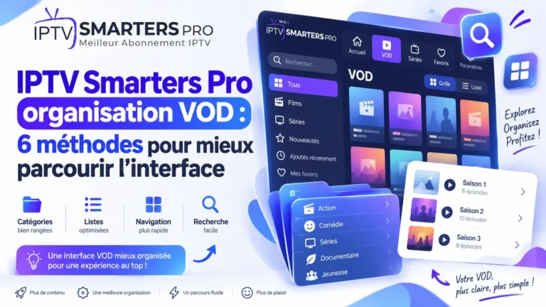 IPTV Smarters Pro organisation VOD pour mieux parcourir l’interface
