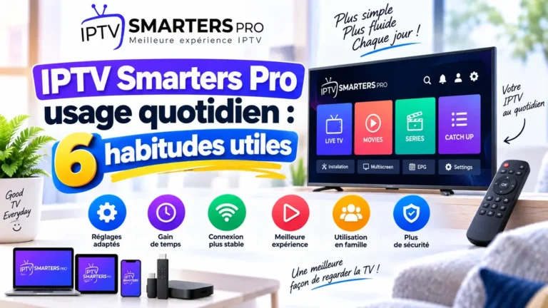 IPTV Smarters Pro usage quotidien : 6 habitudes utiles